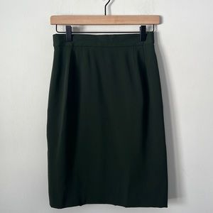 Escada - Green Wool Pencil Skirt